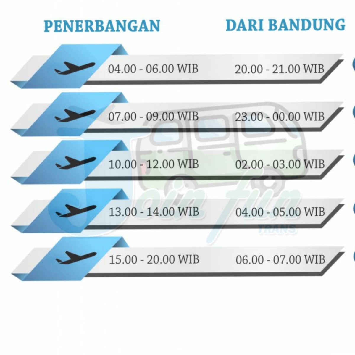 Harga travel bandung ke bandara soekarno-hatta | join fun trans